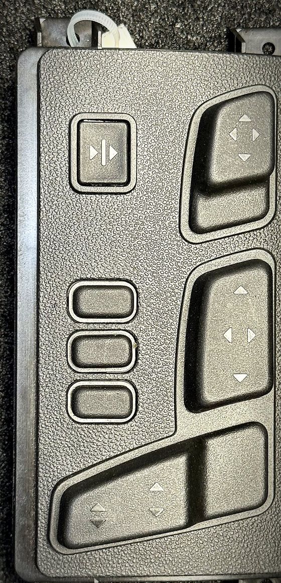 Control panel of a seat control for agricultural machinery